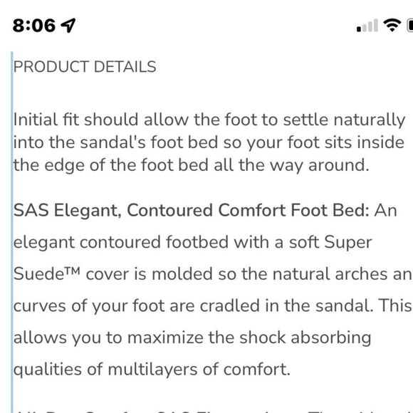 SAS Allegro Heel Strap Metallic Leather Dressy Comfort Sandal Size 11‎ - Picture 10 of 11